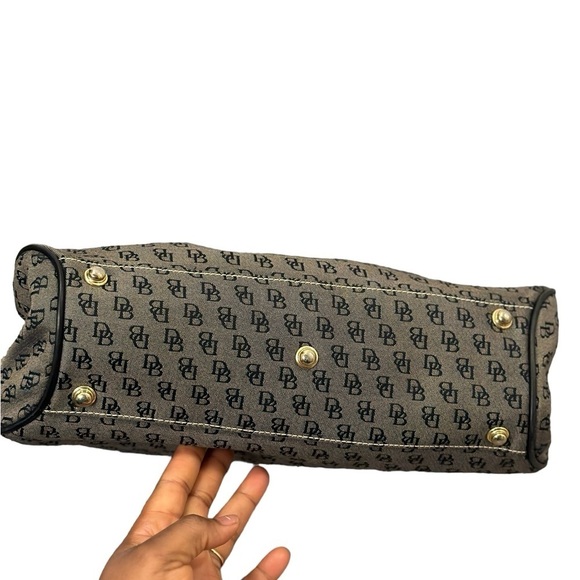 Dooney & Bourke Canvas bag with Leather Handle and Trim - Picture 14 of 16